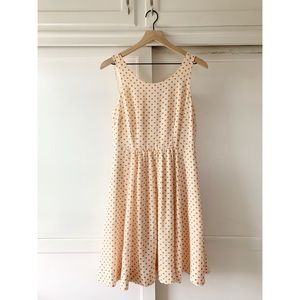 Anthropologie Polka Dot Silk Dress
